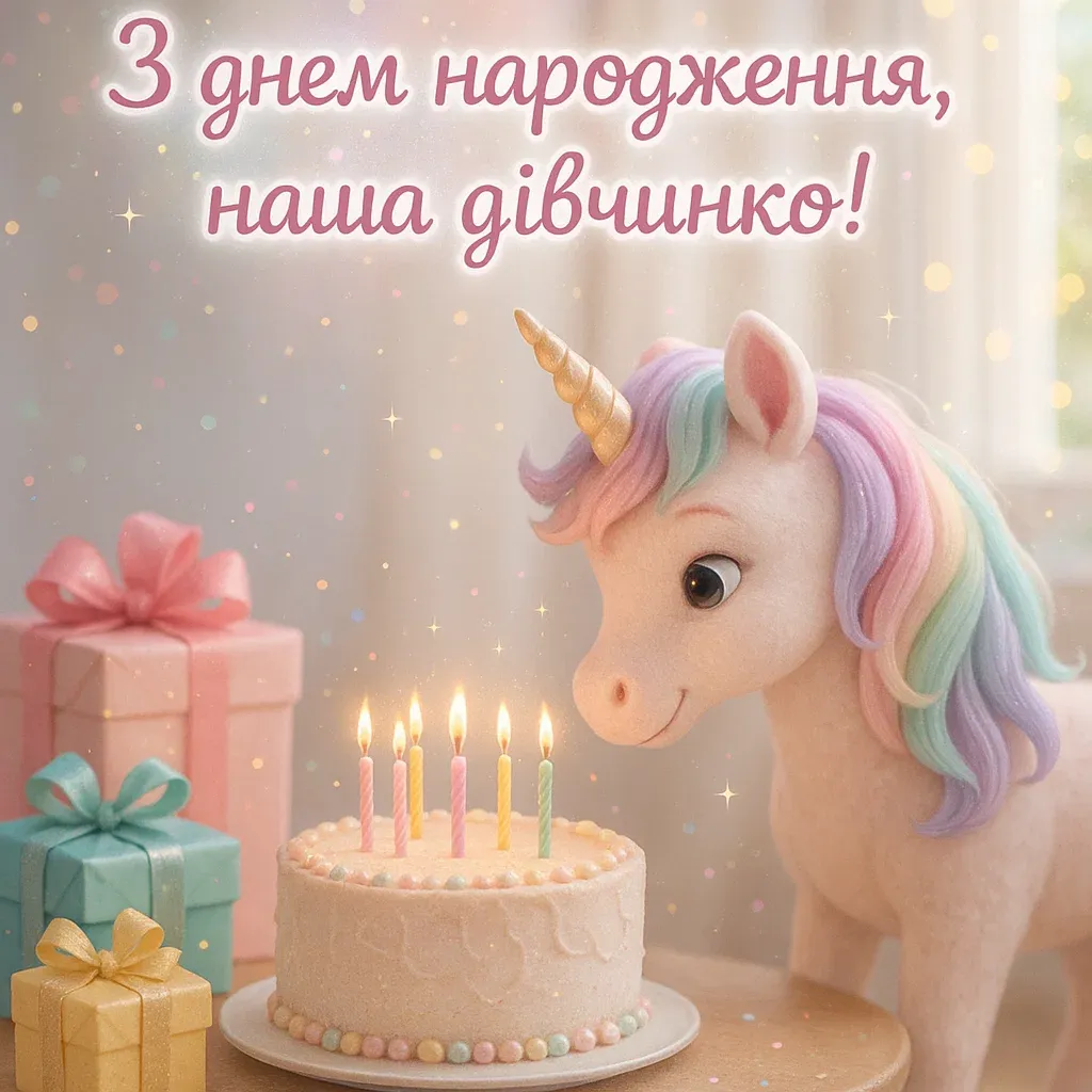 Привітання з днем народження для дитини дівчинки
