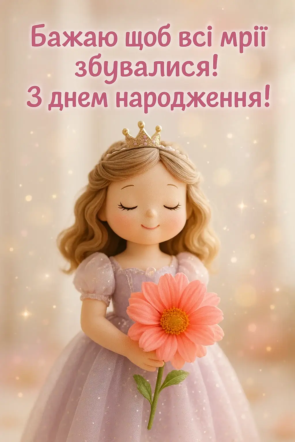 Привітання з днем народження для дитини дівчинки