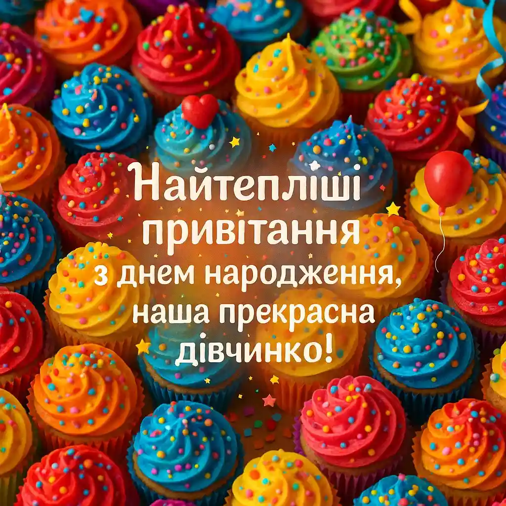 Привітання з днем народження для дитини дівчинки