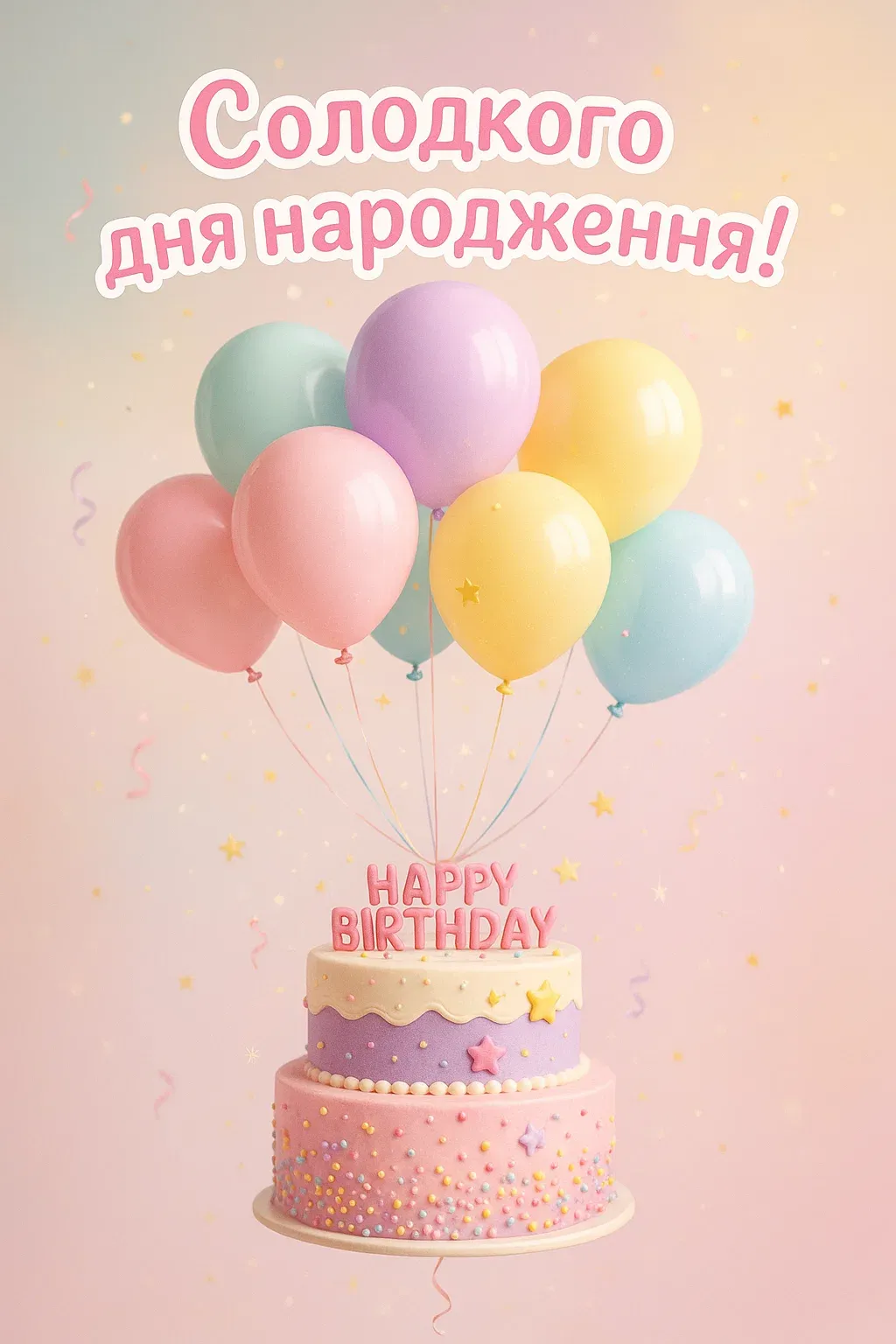 Привітання з днем народження для дитини дівчинки