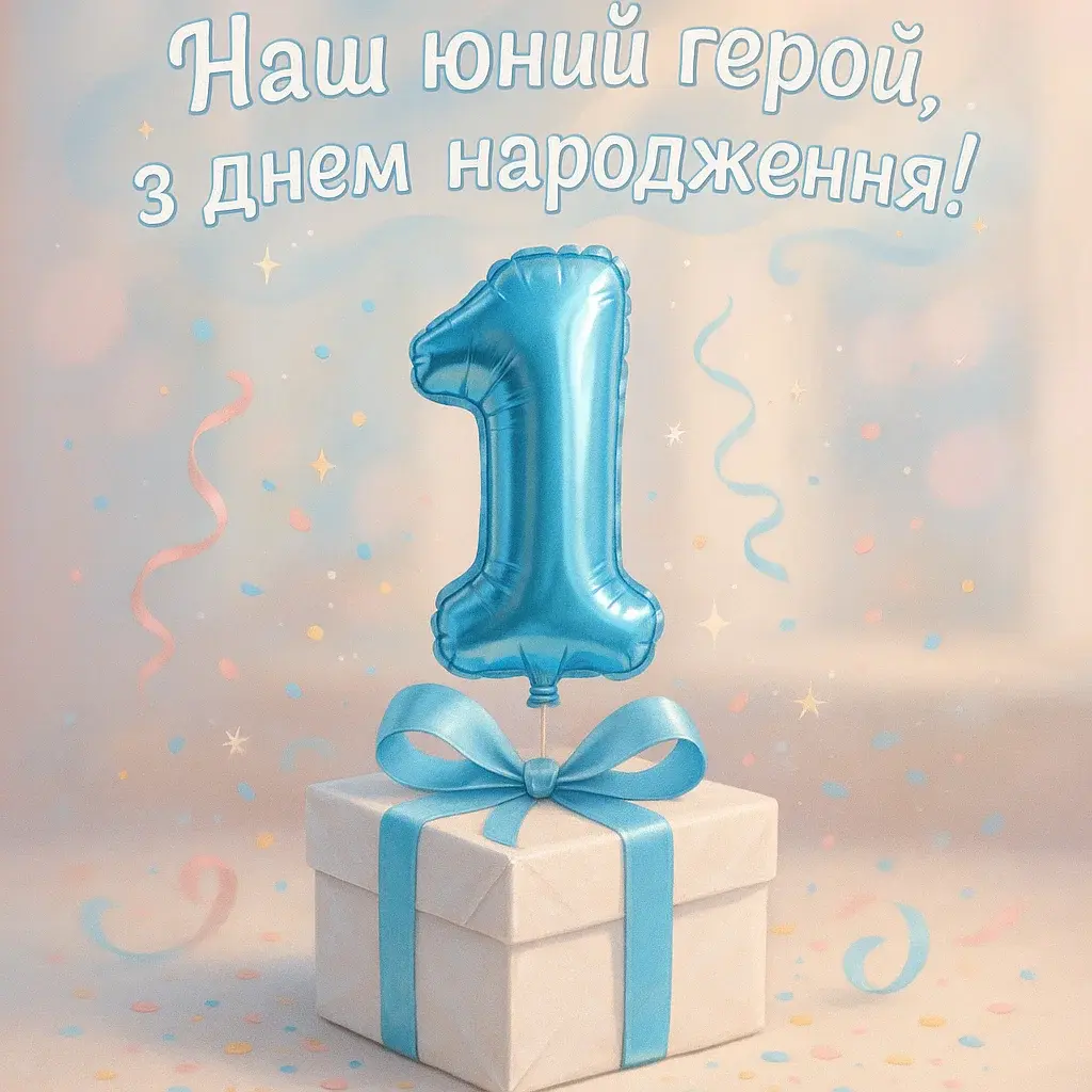 Привітання з 1 рочком хлопчику