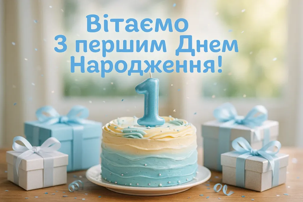 Привітання з 1 рочком хлопчику