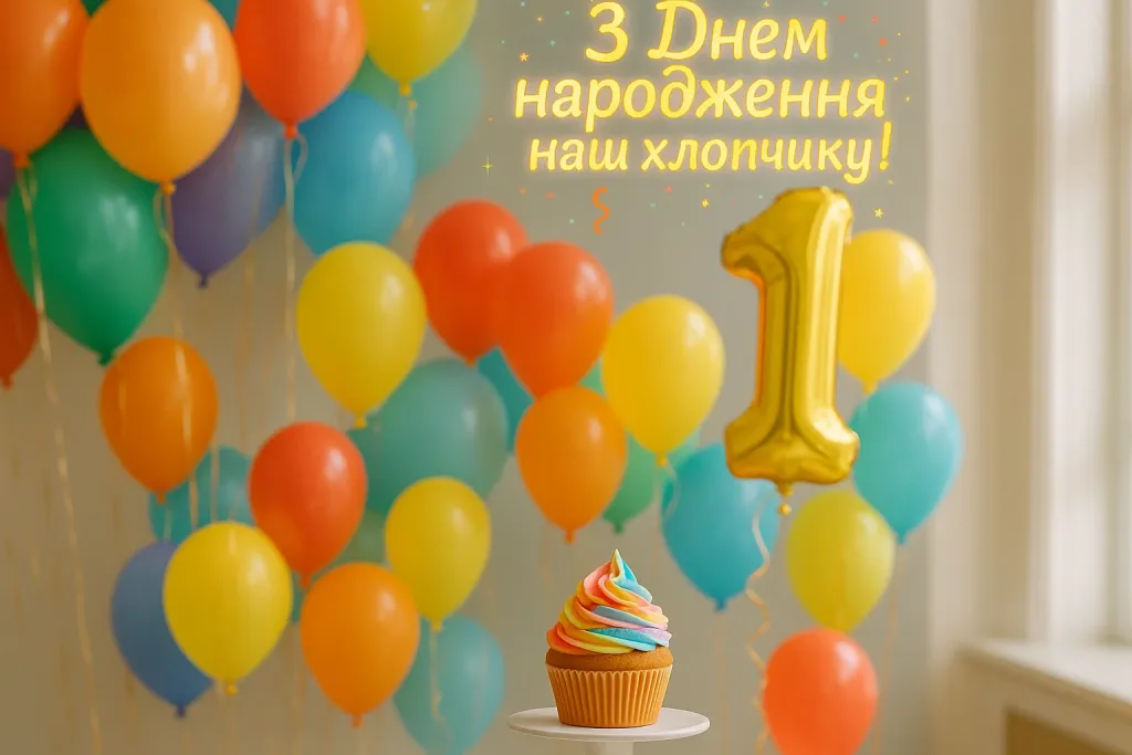 Привітання з 1 рочком хлопчику