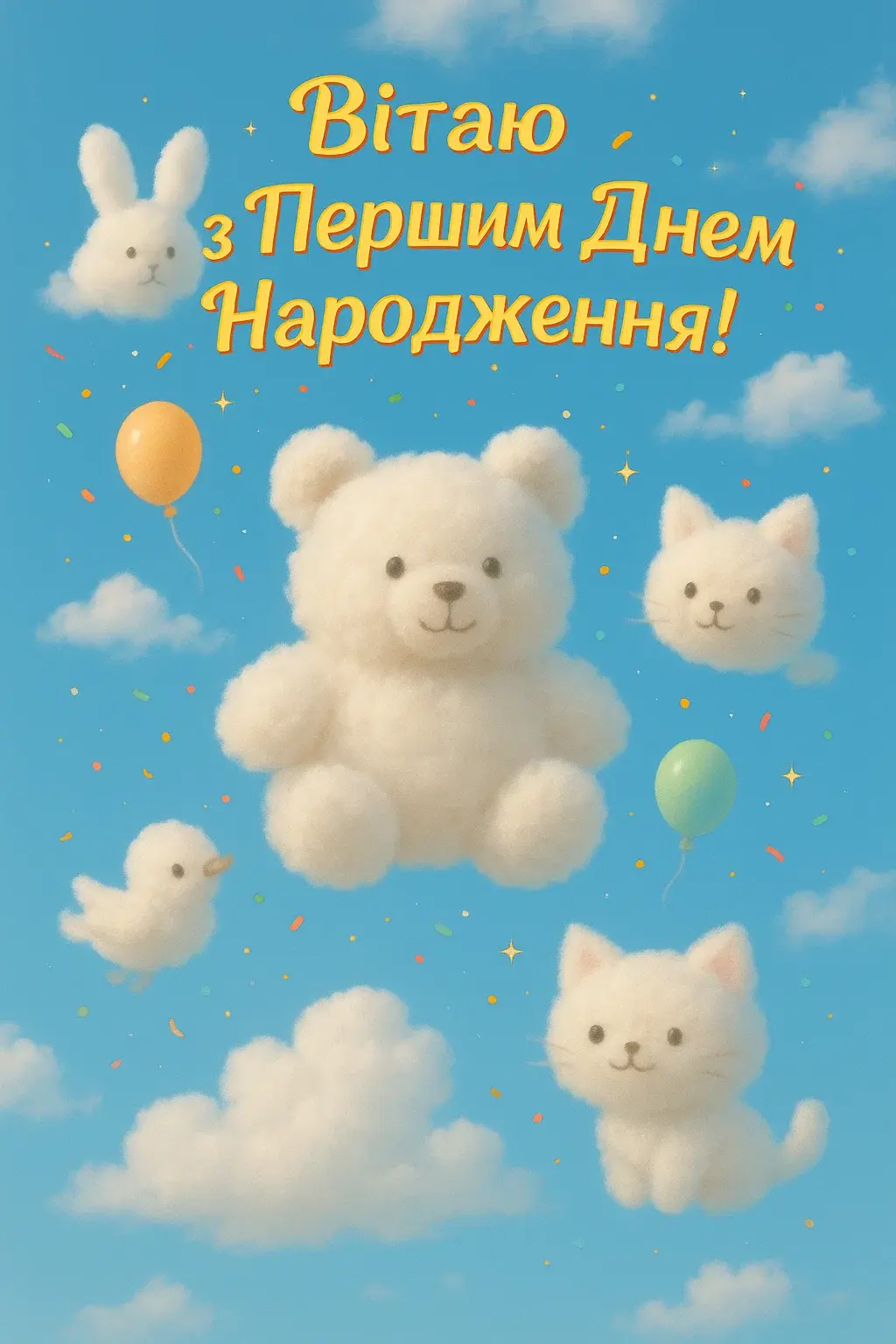 Привітання з 1 рочком хлопчику