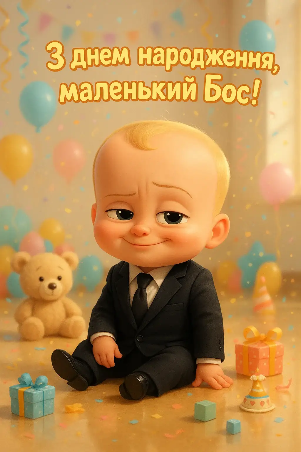 Привітання з 1 рочком хлопчику