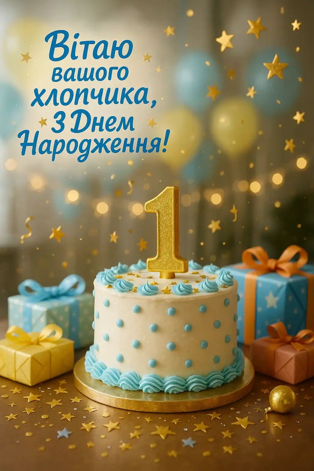 Привітання з 1 рочком хлопчику