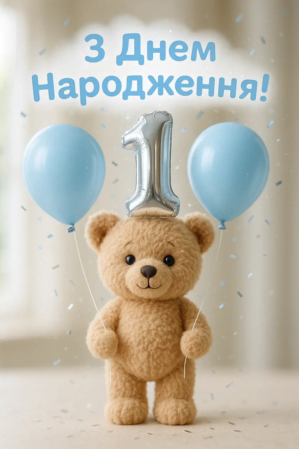 Привітання з 1 рочком хлопчику