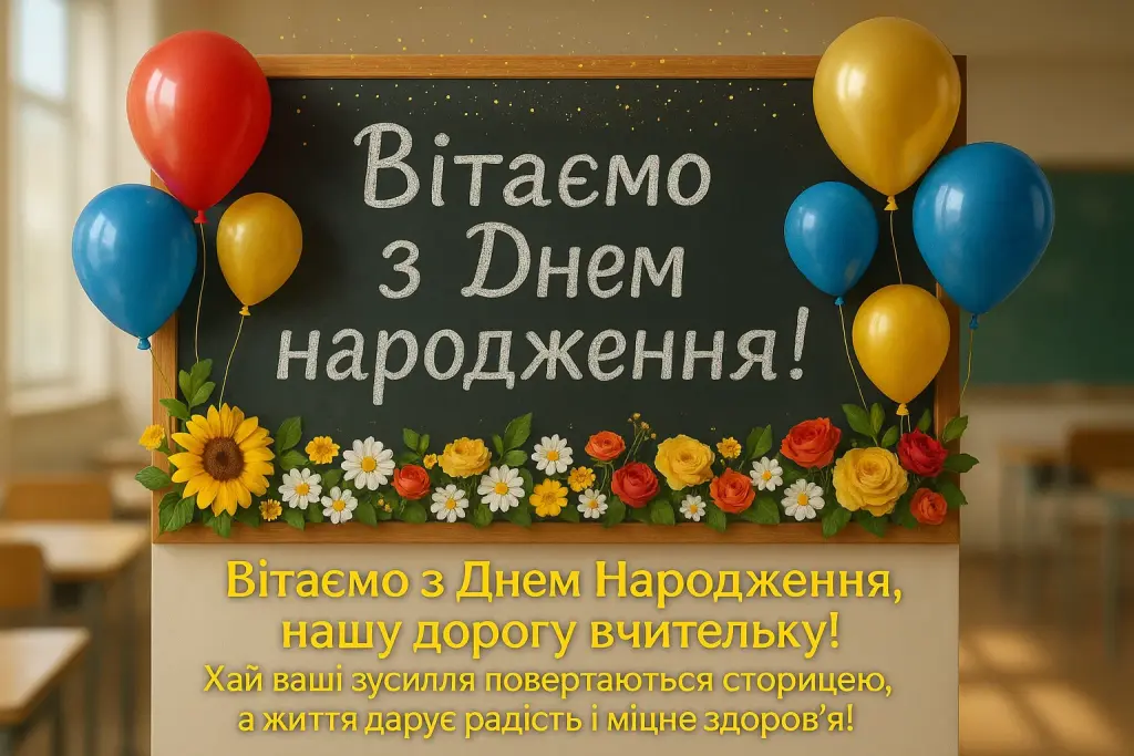 Привітання з днем народження вчительці класного керівника