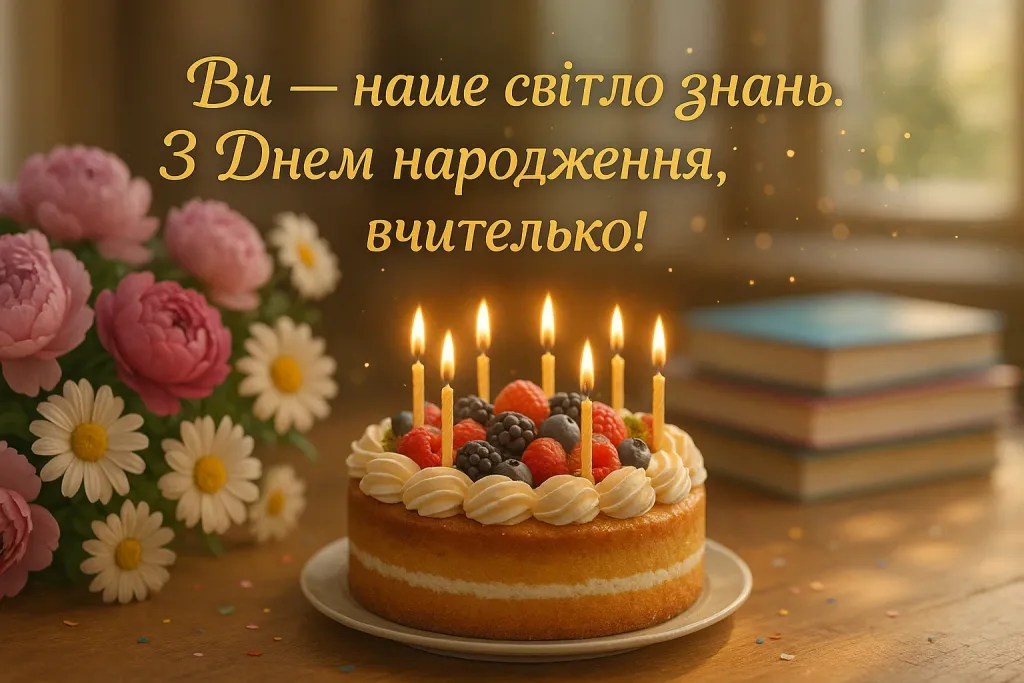 Привітання з днем народження вчительці класного керівника