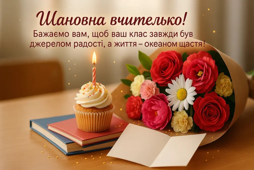 Привітання з днем народження вчительці класного керівника