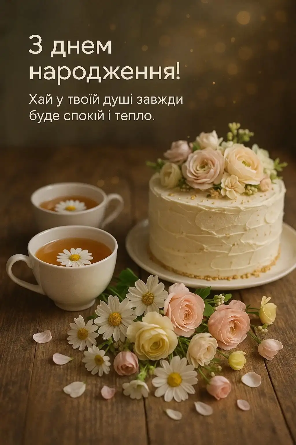Привітання з днем народження простими словами
