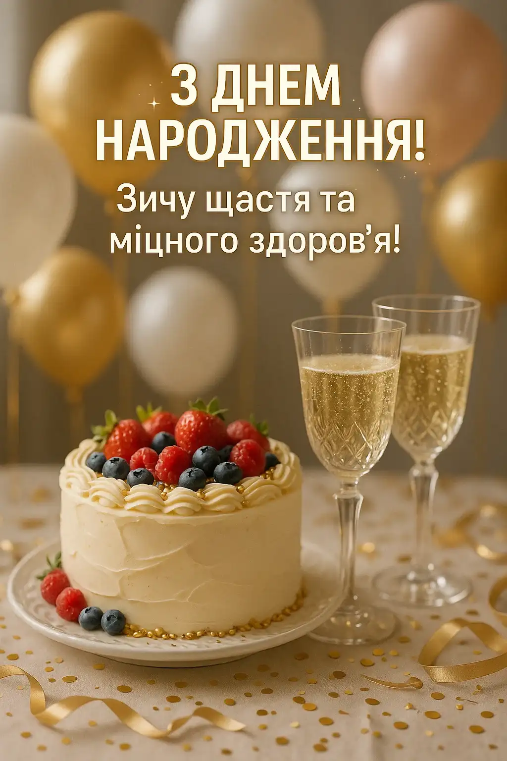 Привітання з днем народження простими словами