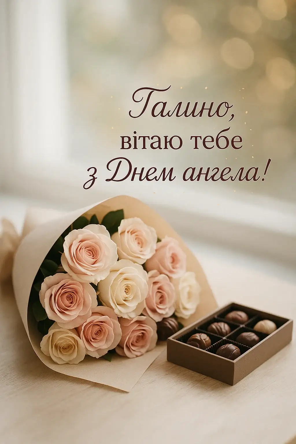 Привітання з днем ангела Галини для Галі