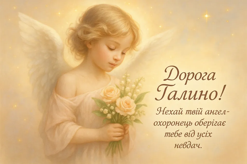 Привітання з днем ангела Галини для Галі