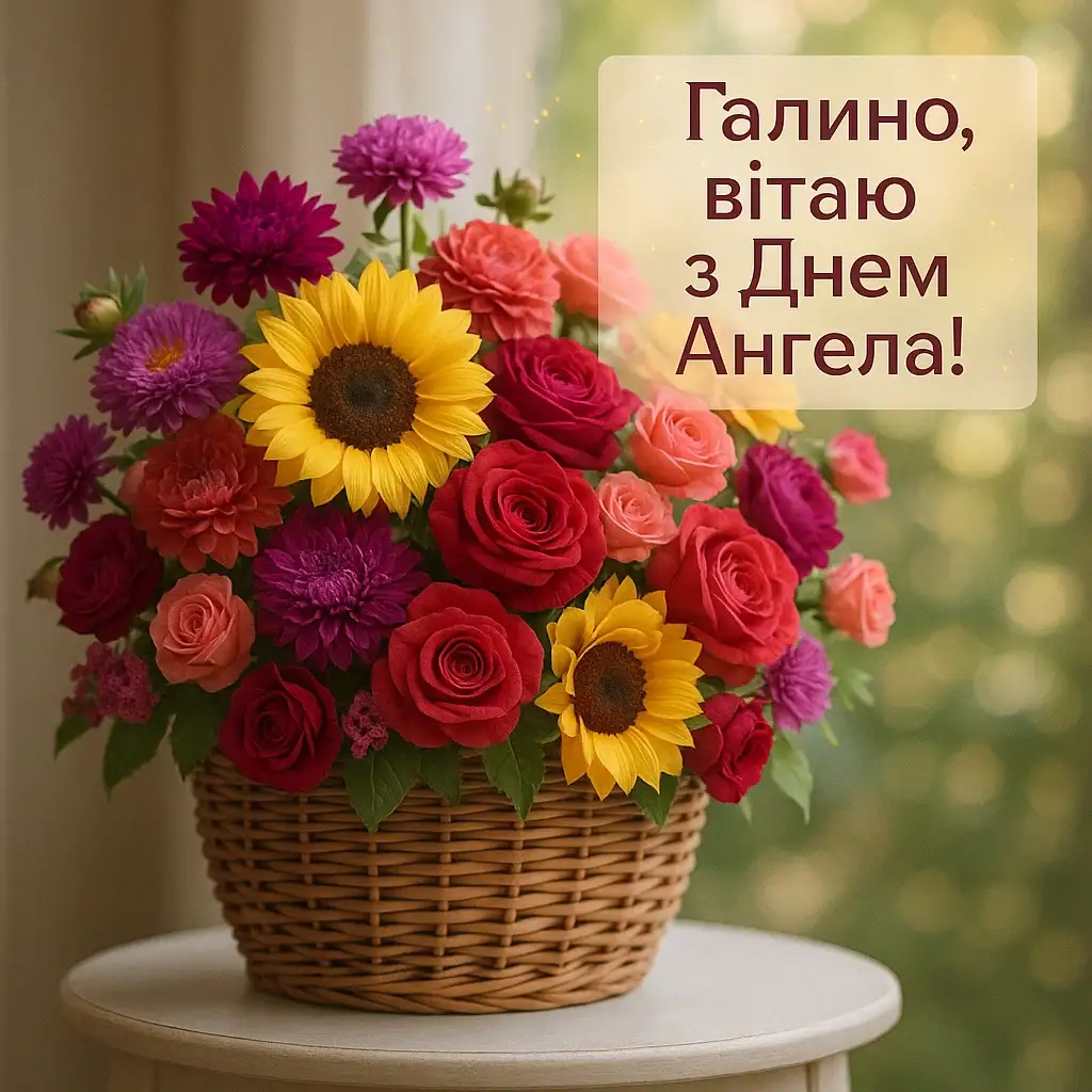 Привітання з днем ангела Галини для Галі