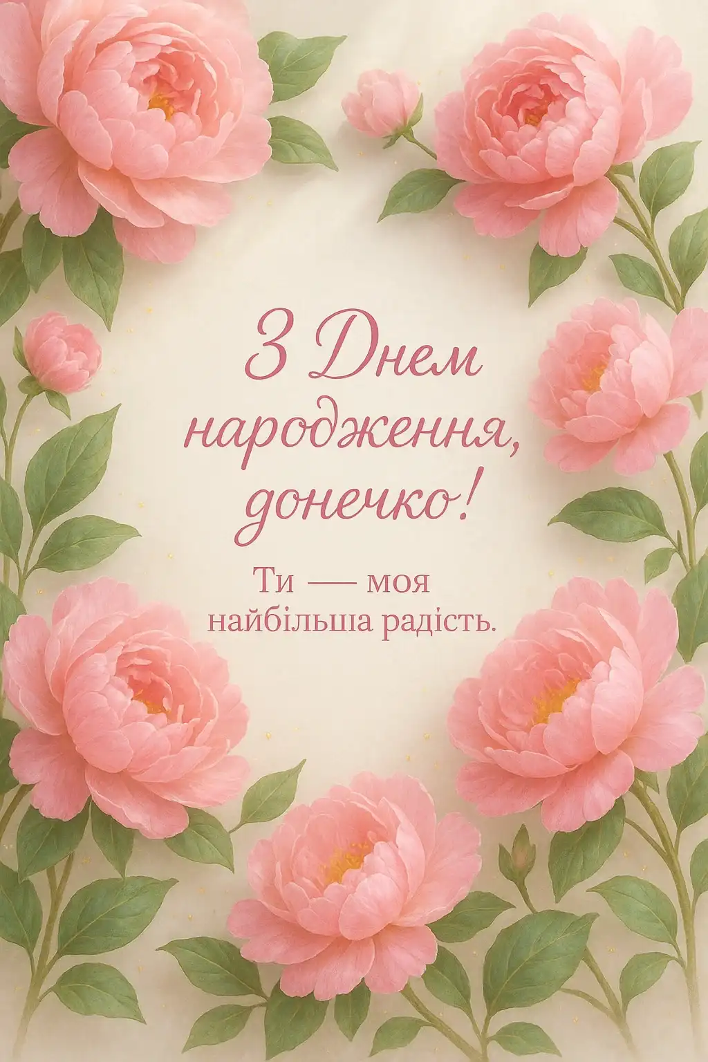 Короткі привітання з днем народження донечці