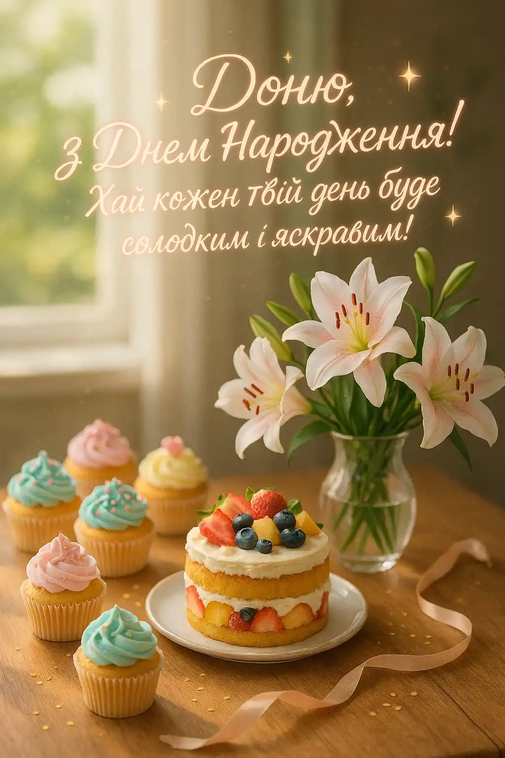 Короткі привітання з днем народження донечці