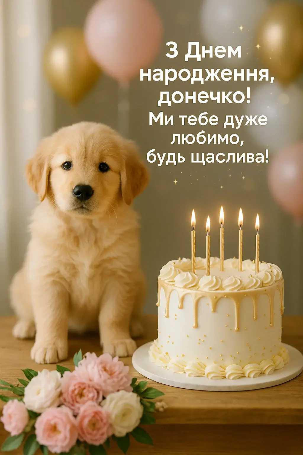 Короткі привітання з днем народження донечці