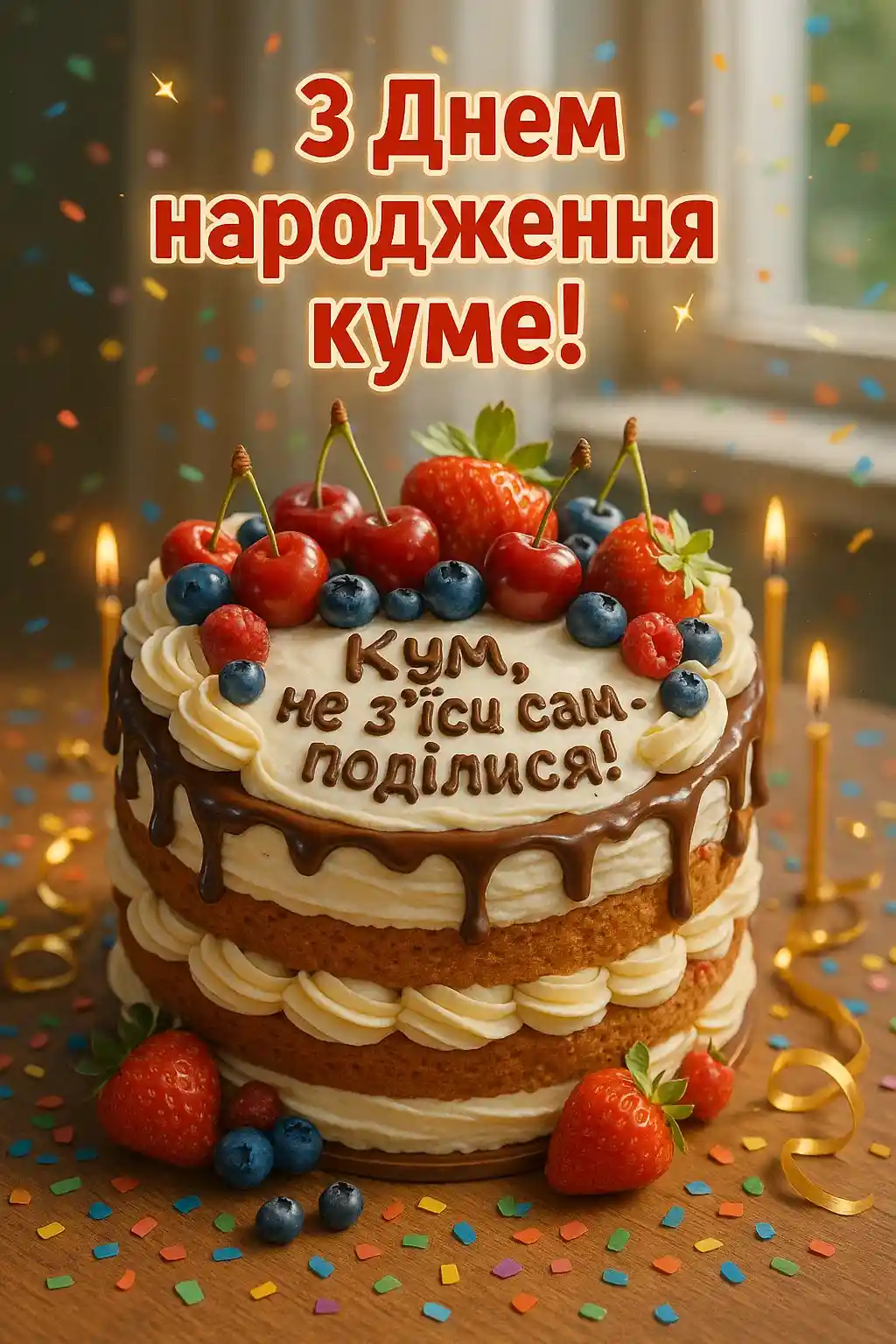 Привітання з днем народження для кума своїми словами Привітання з днем народження для кума своїми словами