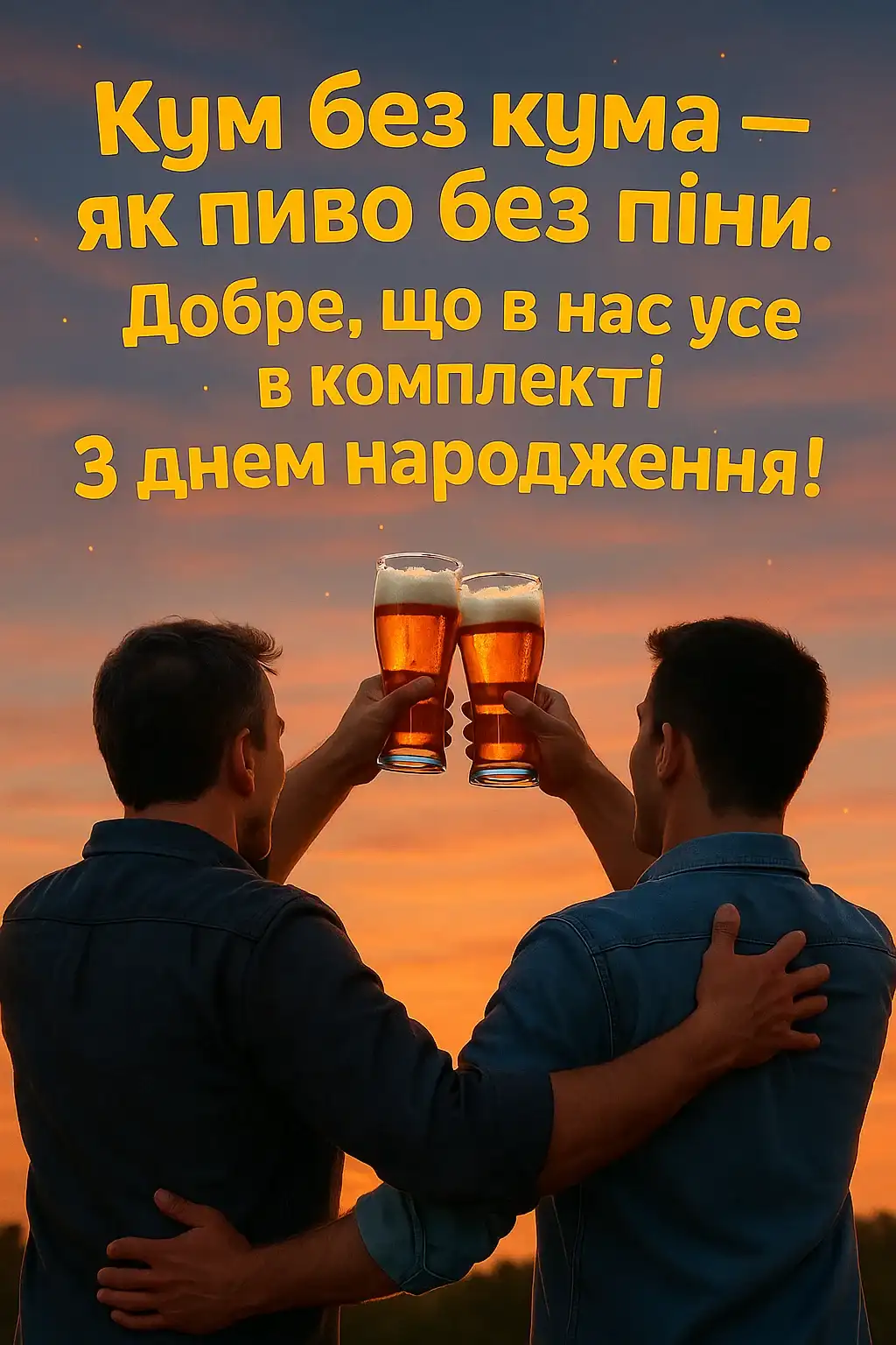 Привітання з днем народження для кума своїми словами Привітання з днем народження для кума своїми словами
