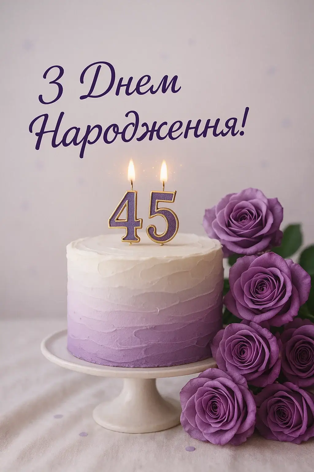 Привітання з 45-річчям жінці