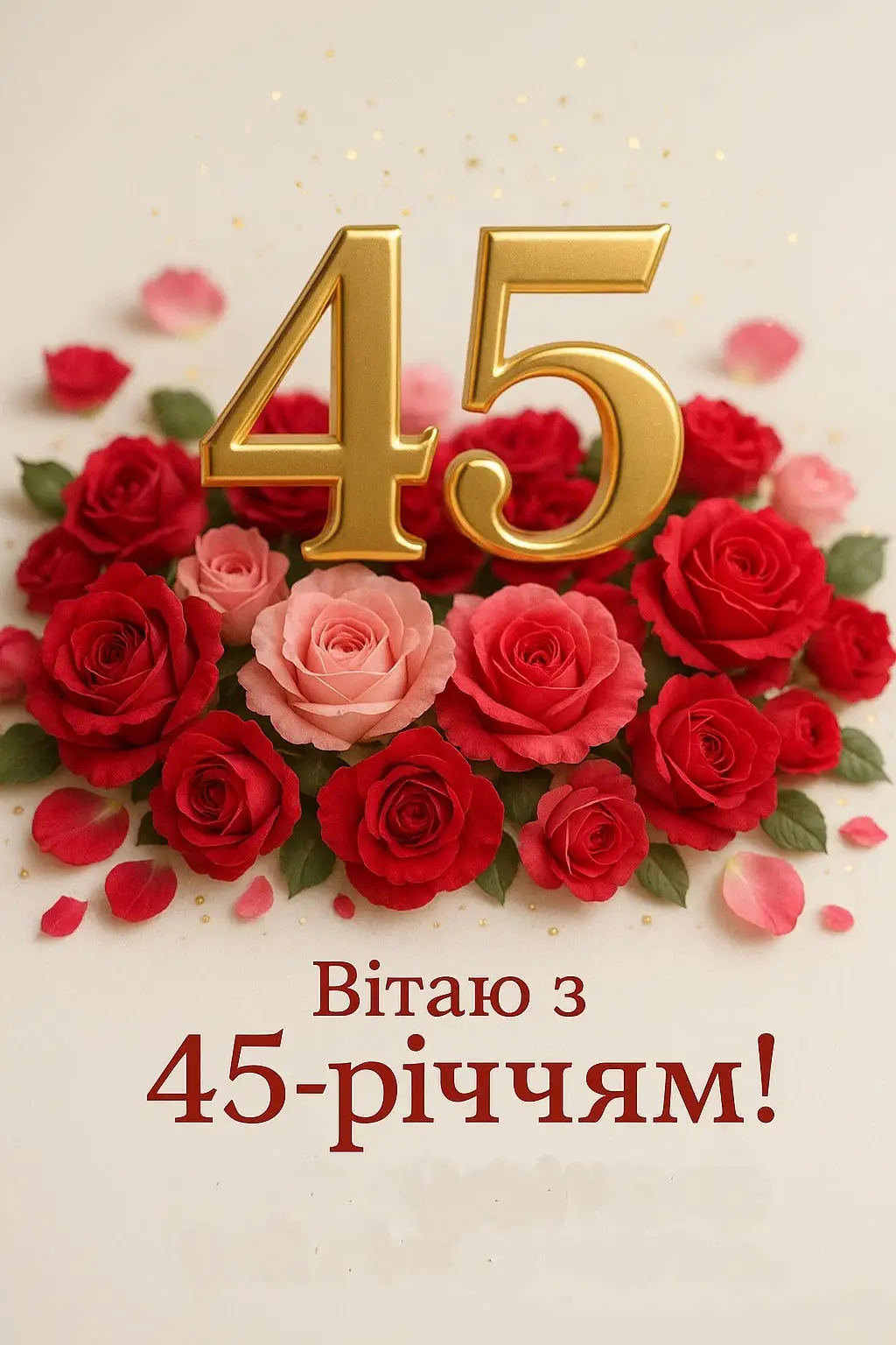 Привітання з 45-річчям жінці