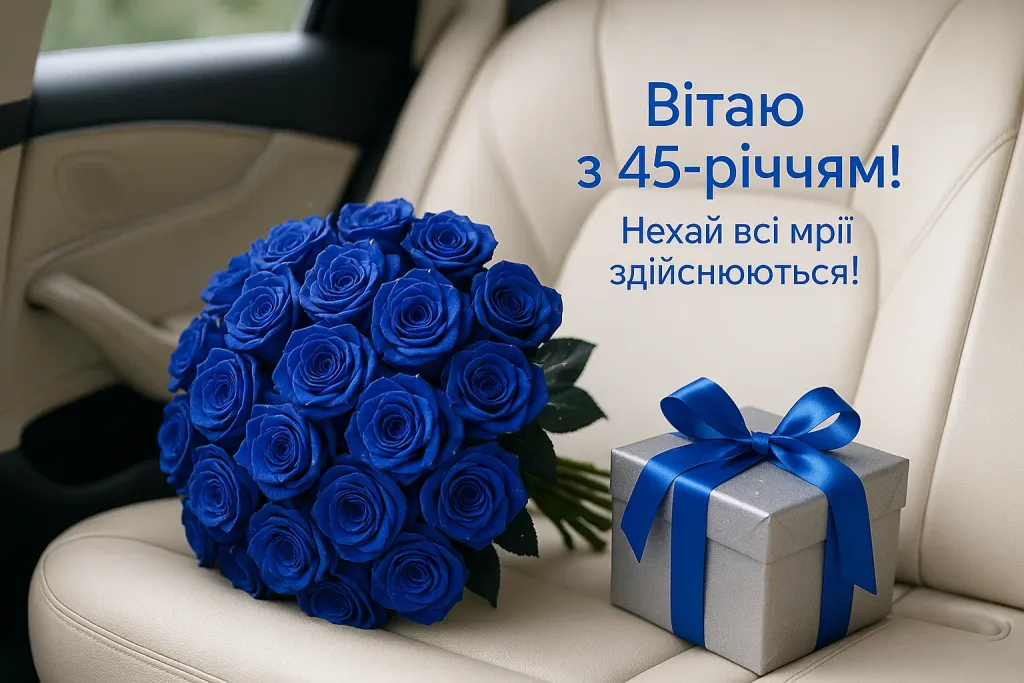 Привітання з 45-річчям жінці