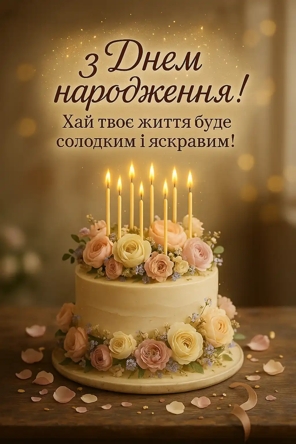 Привітання з днем народження для дівчат