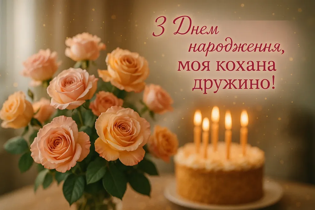 Привітання коханій дружині з днем народження