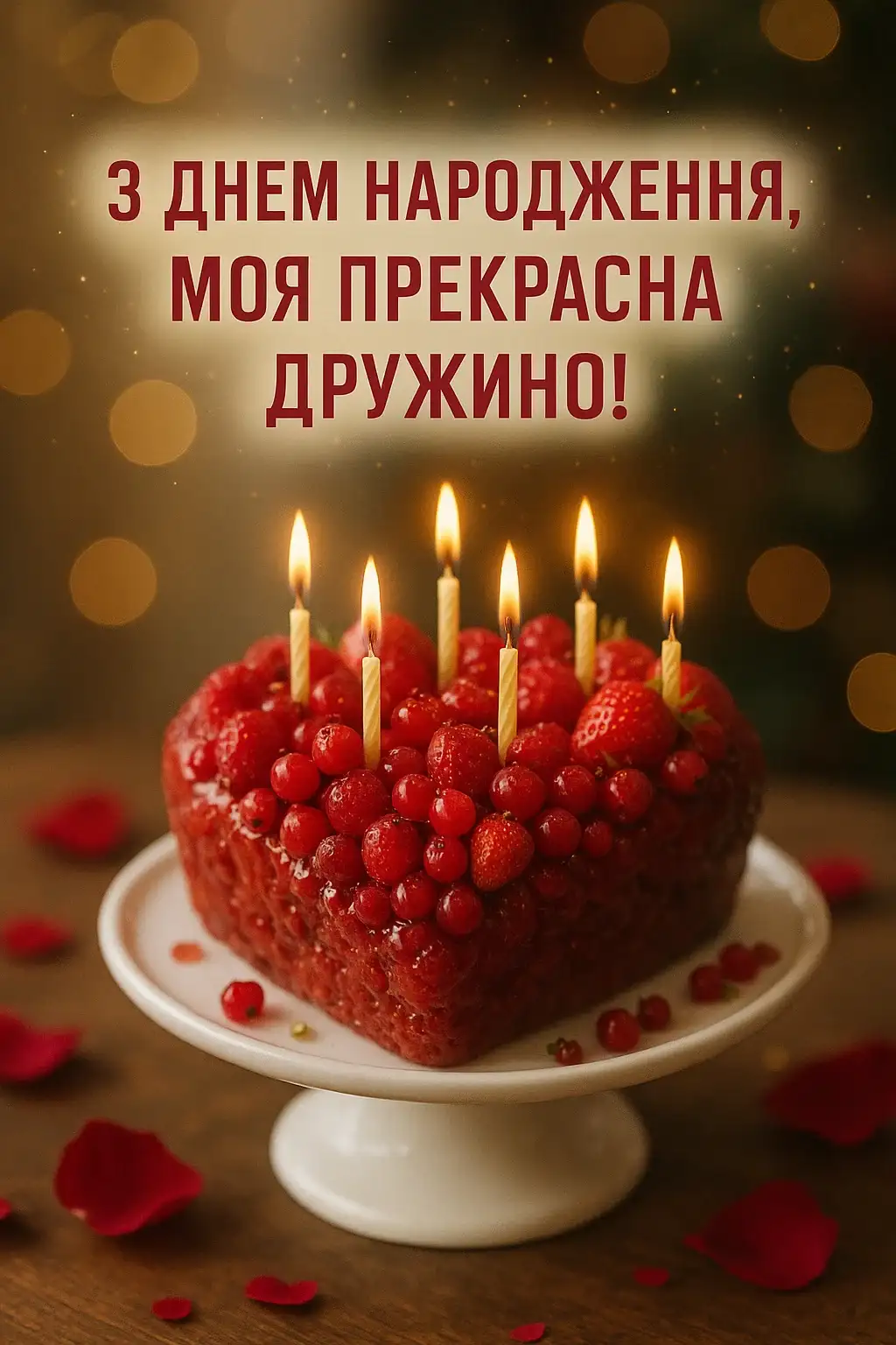 Привітання коханій дружині з днем народження