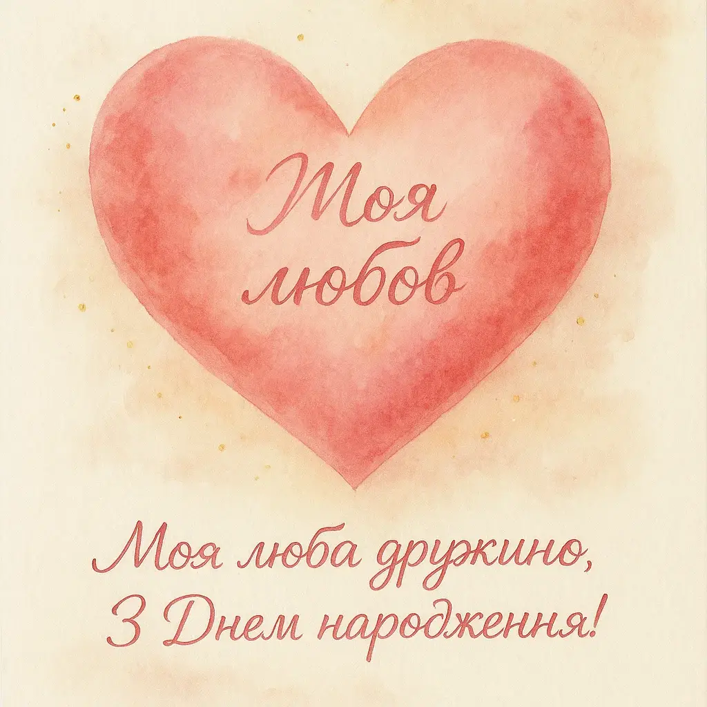 Привітання коханій дружині з днем народження