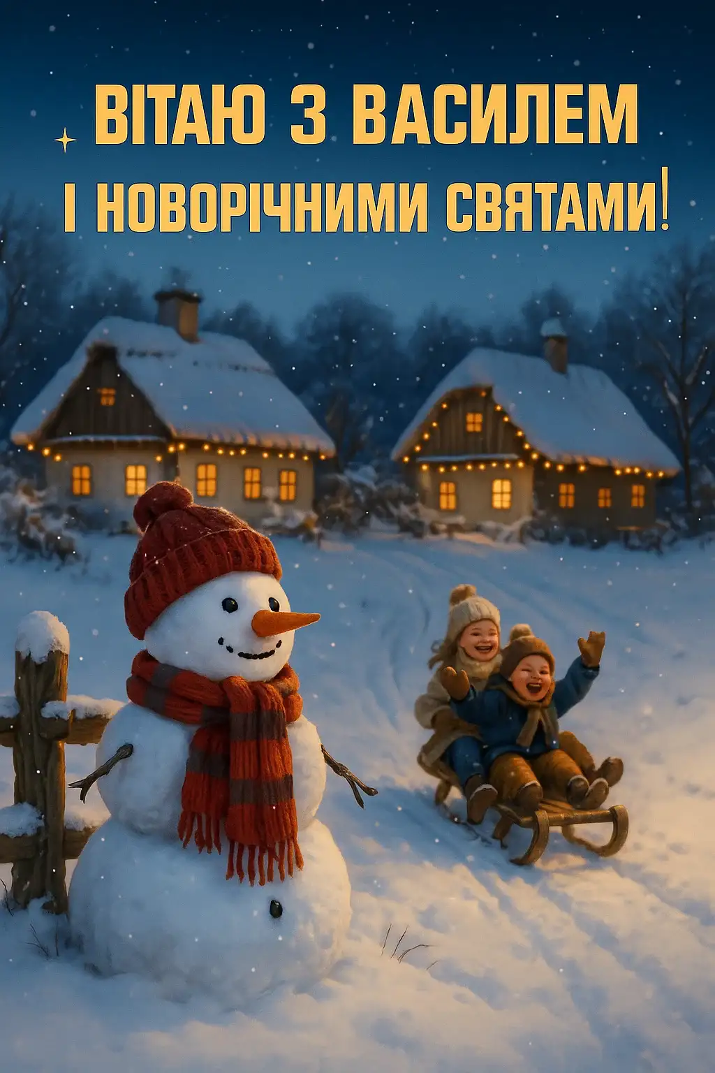 Привітання з Василем і Новим роком