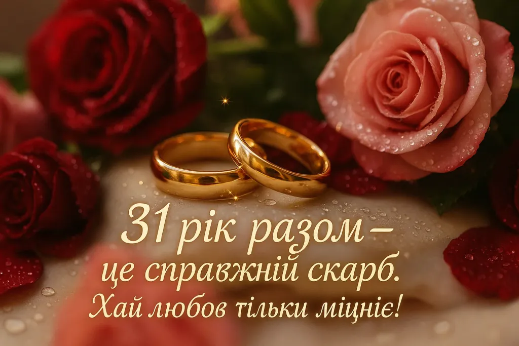Привітання з 31 річницею весілля