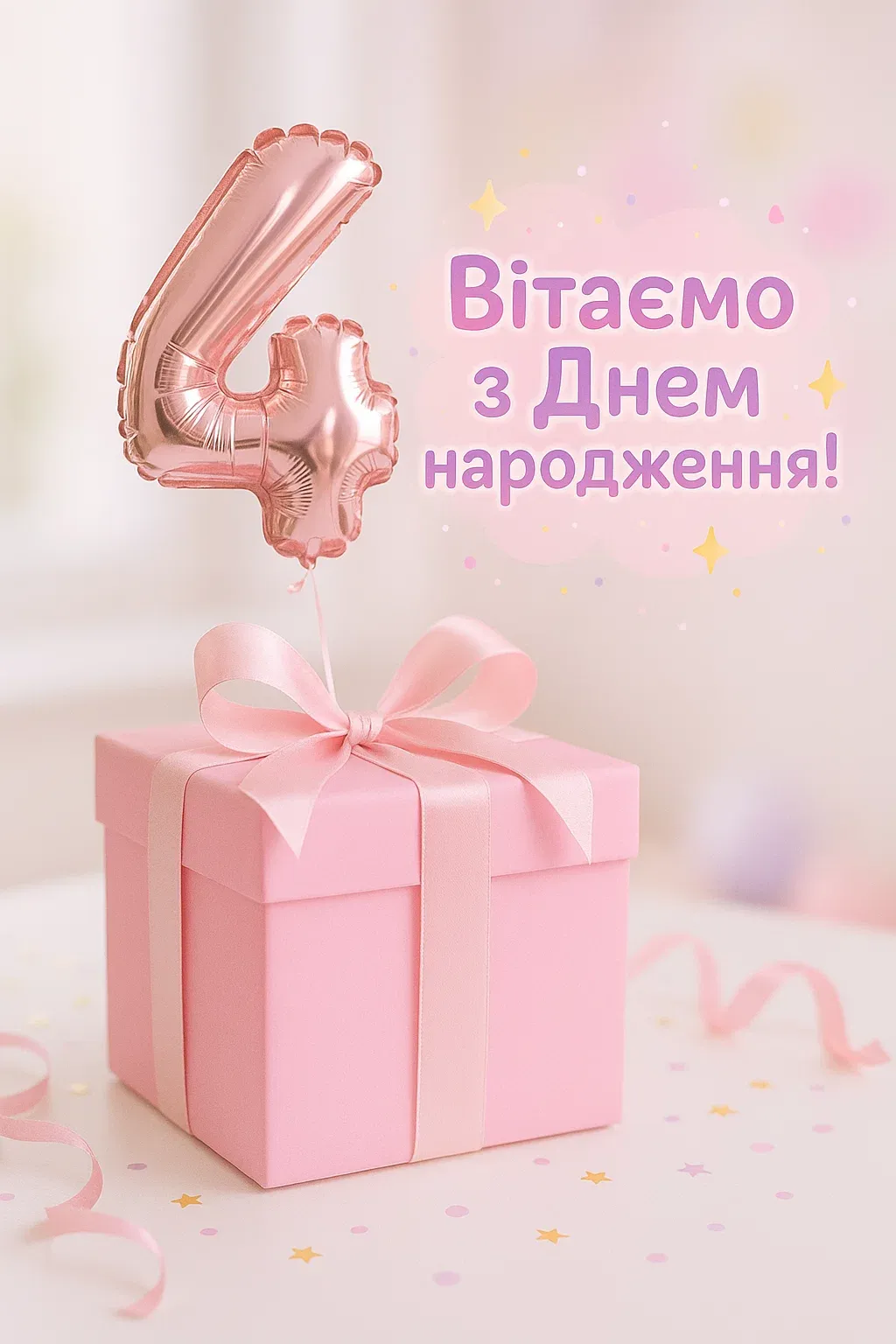 Привітання для дівчинки 4 роки