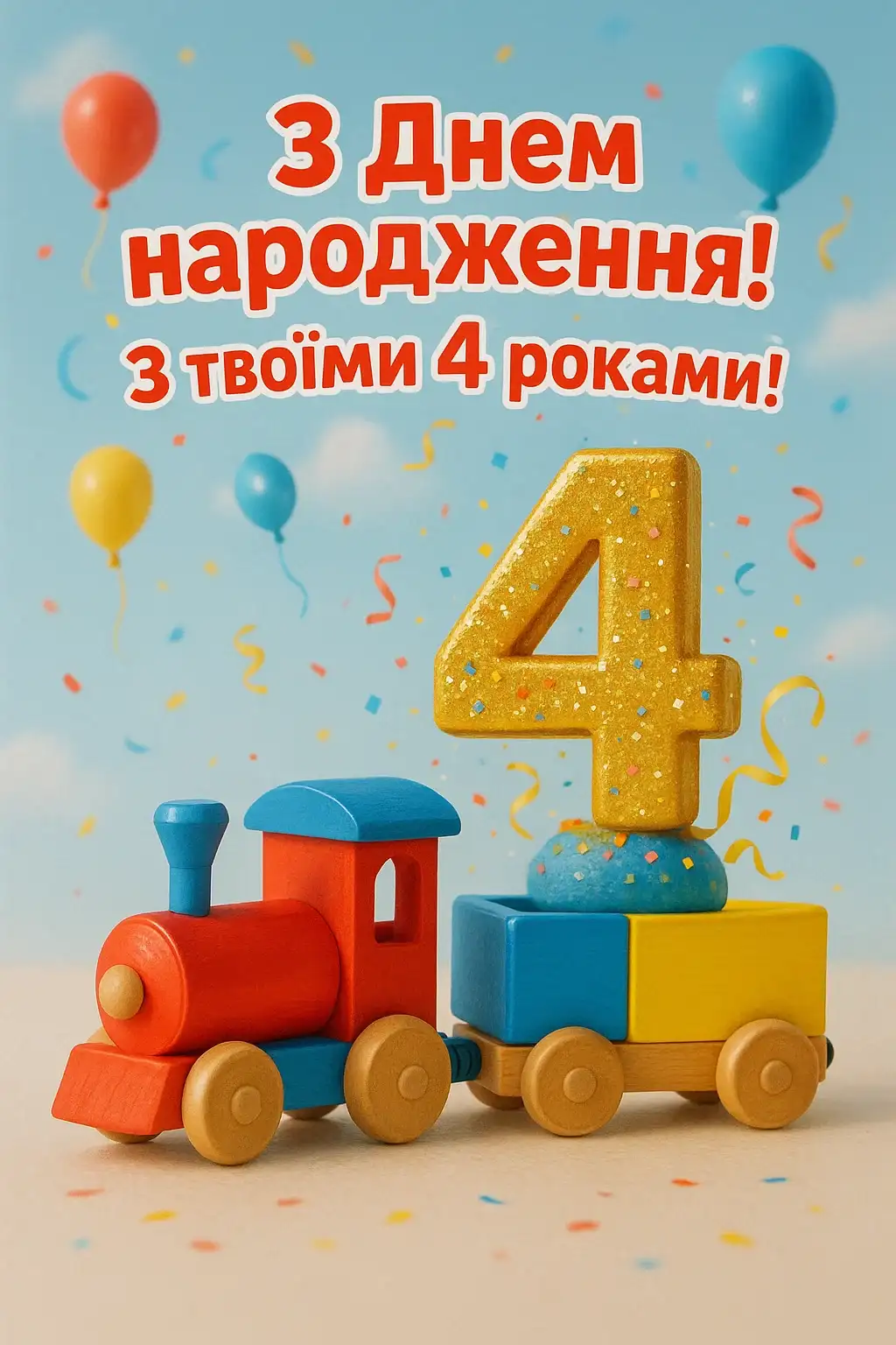 Привітання для дівчинки 4 роки