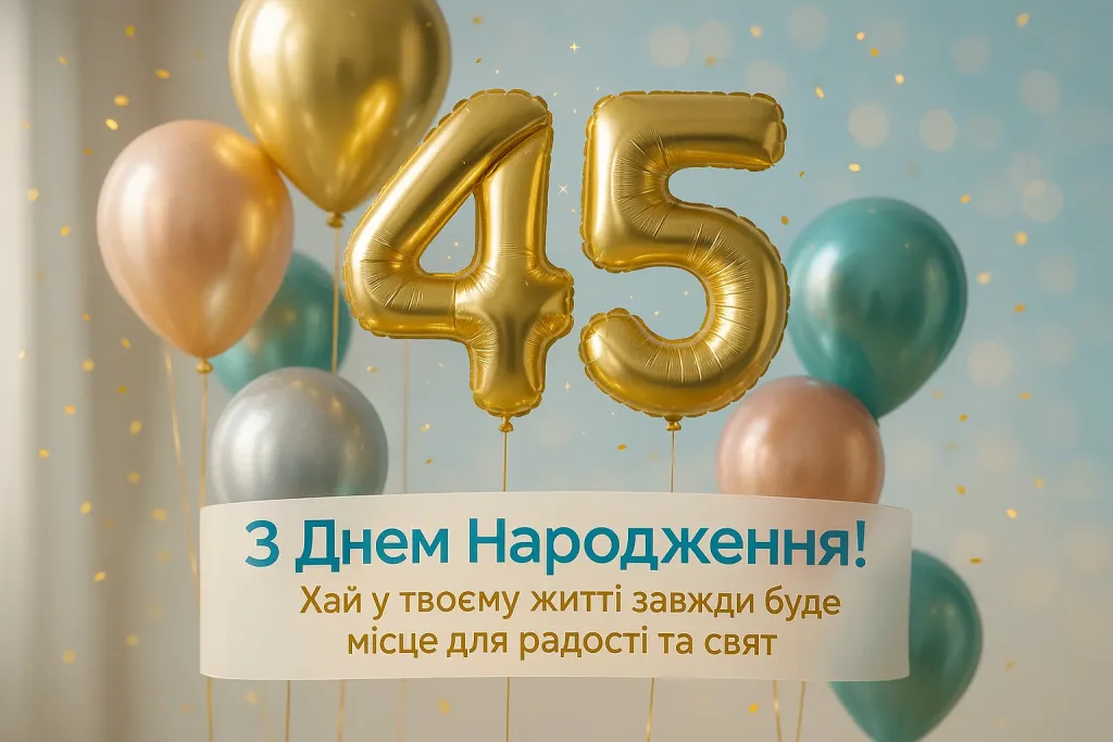 Привітання з 45 річчям
