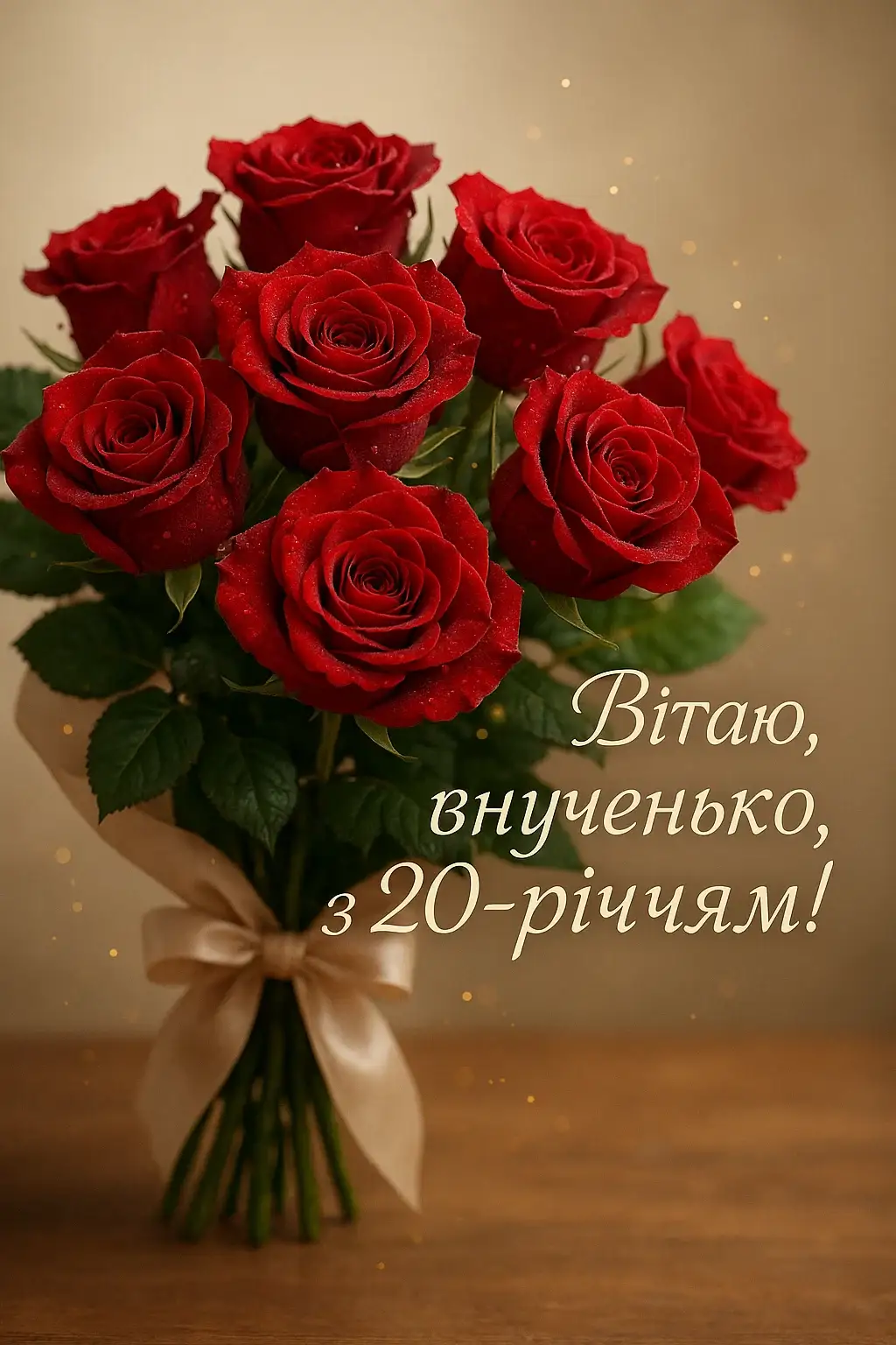 Привітання з днем народження внучці 20 років