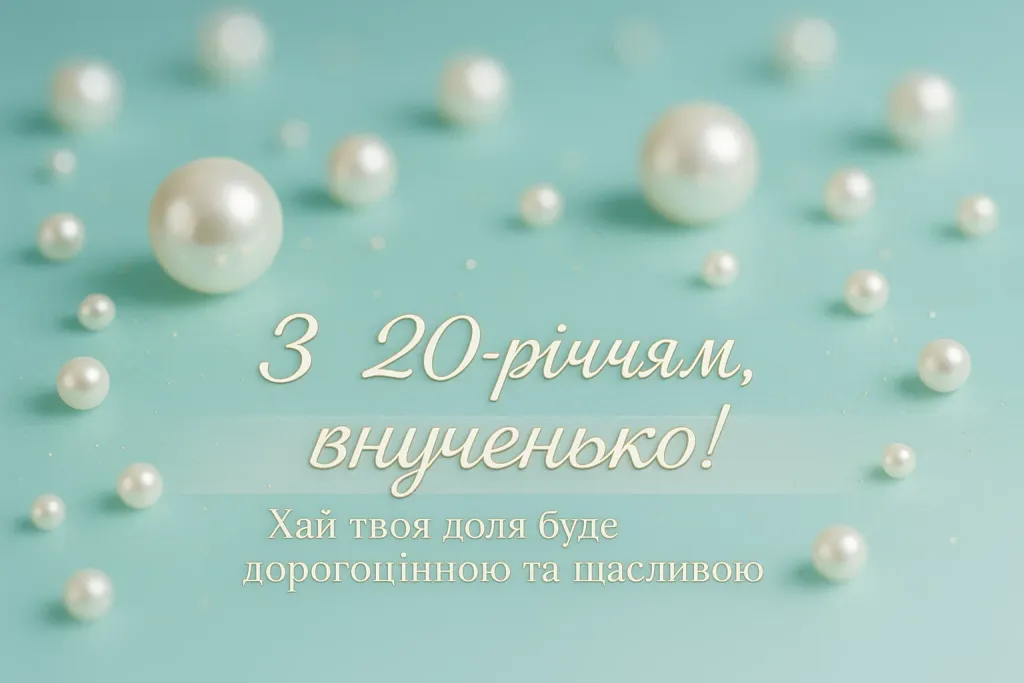 Привітання з днем народження внучці 20 років