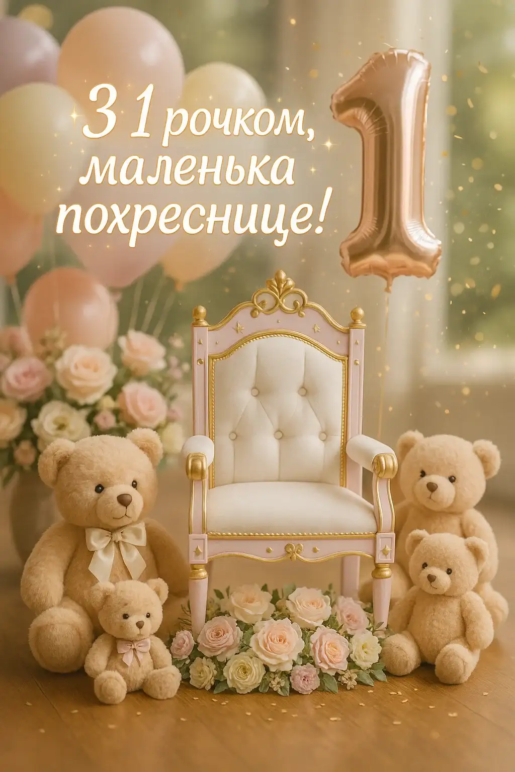 Привітання похресниці з днем народження 1 рік Привітання похресниці з днем народження 1 рік