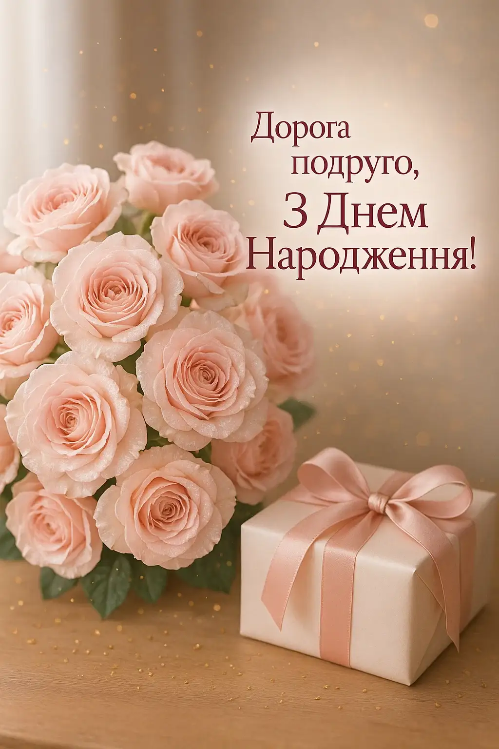 Гарне привітання з днем народження для подруги