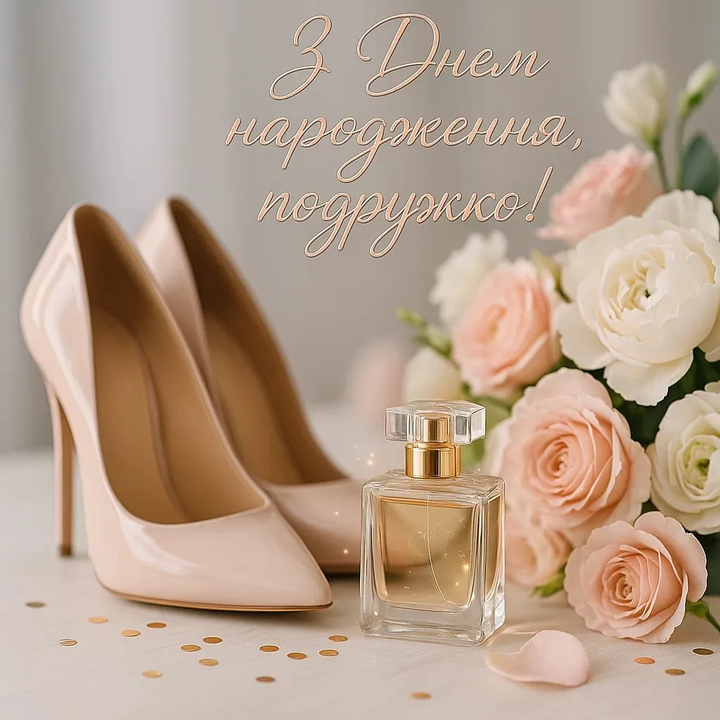 Гарне привітання з днем народження для подруги