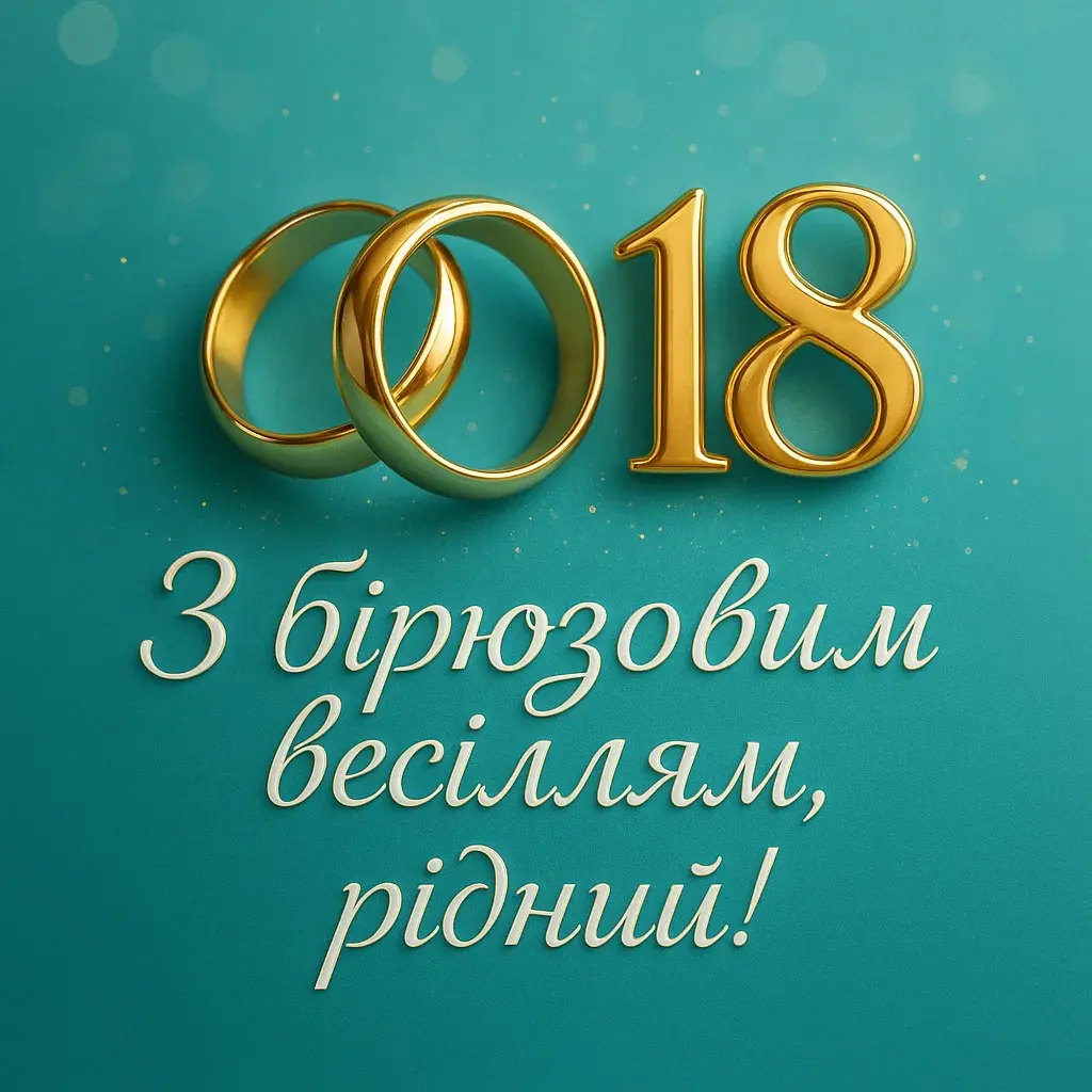 Привітання з бірюзовим весіллям для коханого чоловіка на 18 років весілля Привітання з бірюзовим весіллям для коханого чоловіка на 18 років весілля