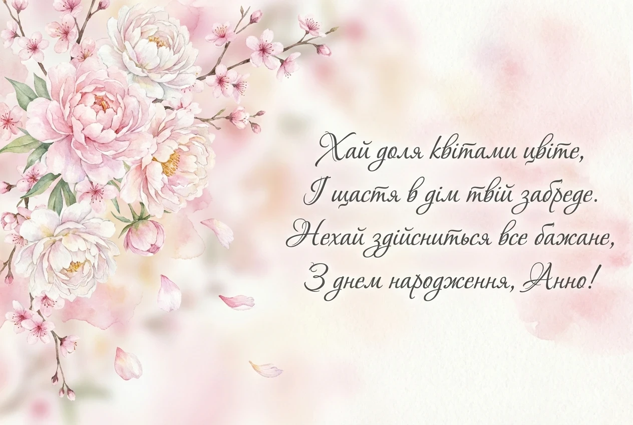 Анна з днем народження