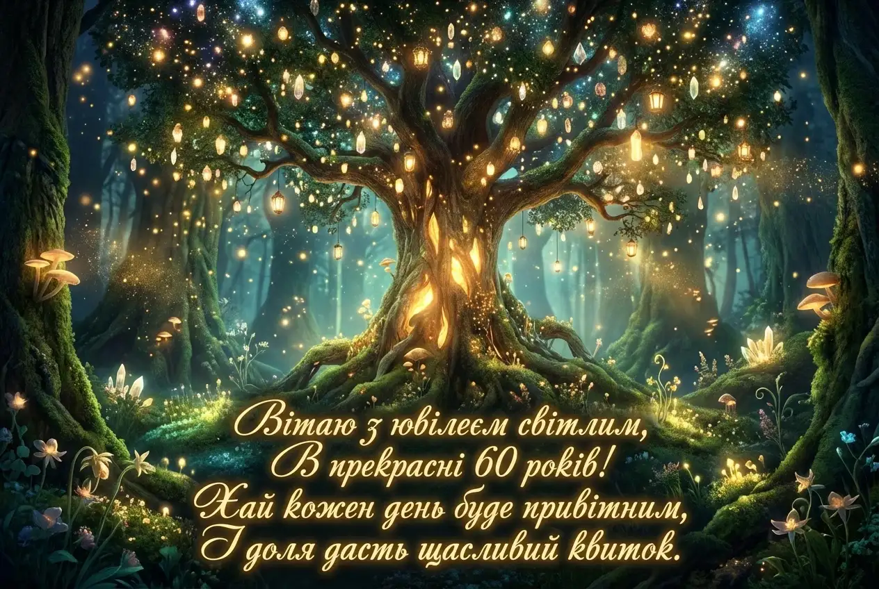 привітання з ювілеєм 60 років жінці своїми словами