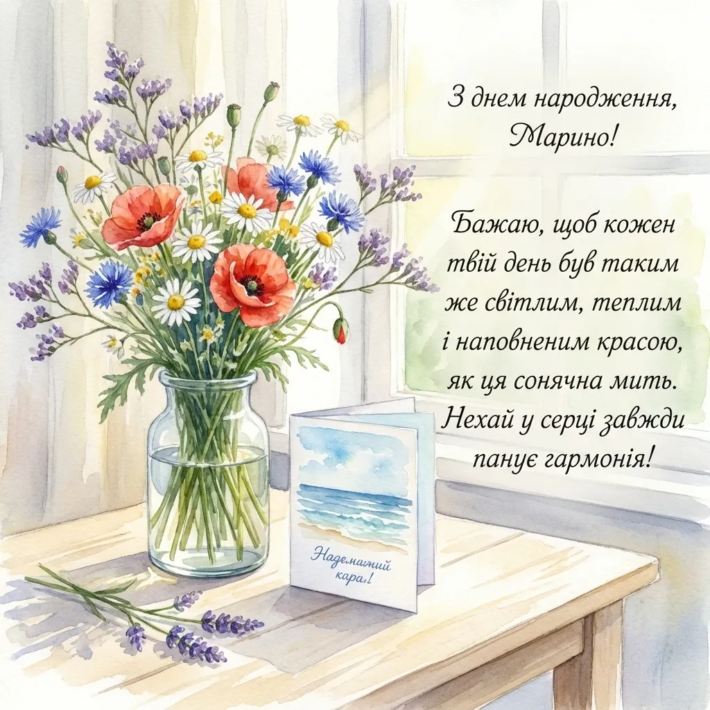 з днем народження марина картинки