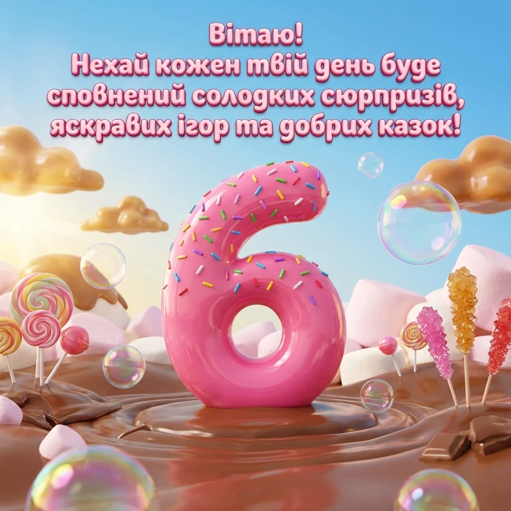 картинки з днем народження 6 років дівчинці