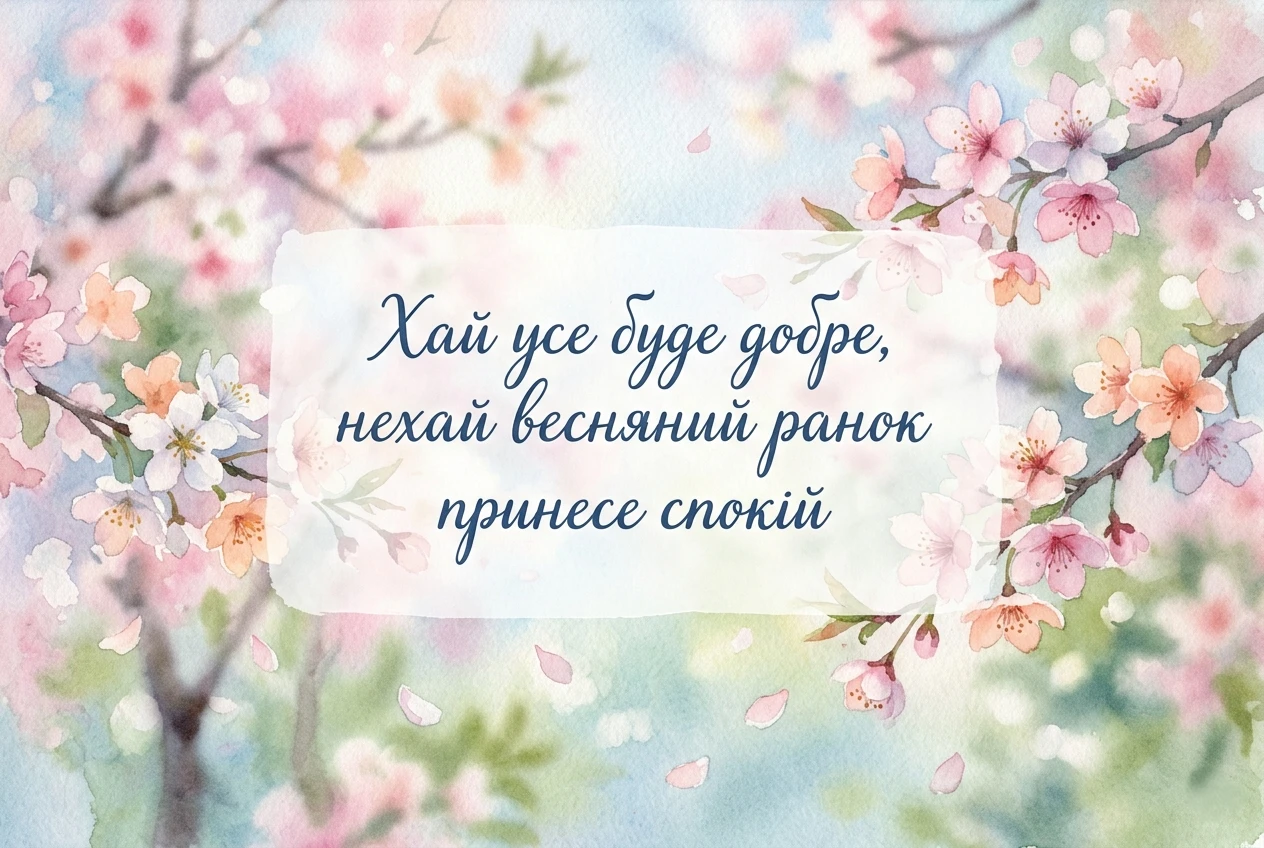 Листівки доброго весняного ранку: найтепліші побажання та затишні картинки для гарного настрою