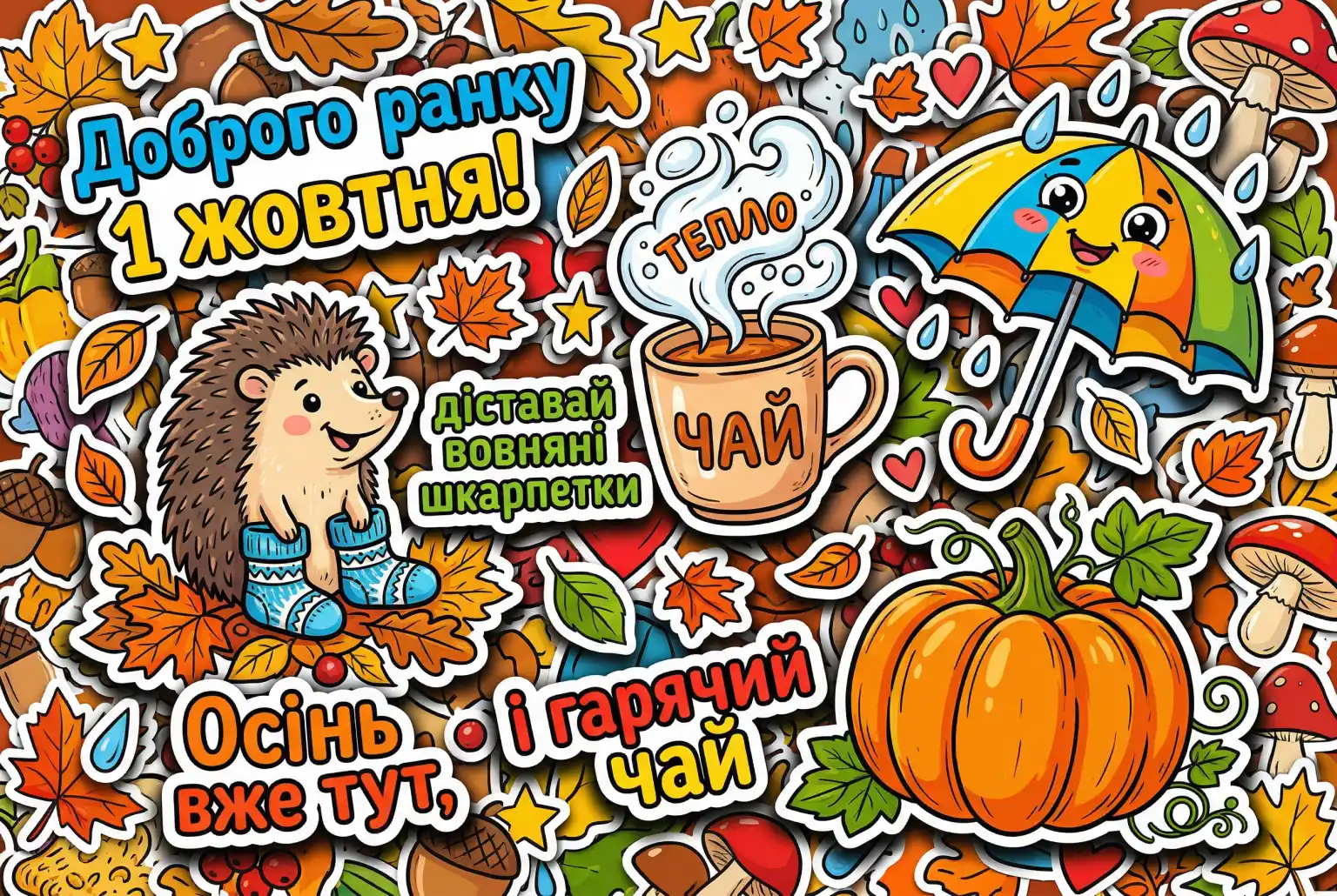 Доброго ранку 1 жовтня: найкращі картинки та душевні привітання для гарного настрою