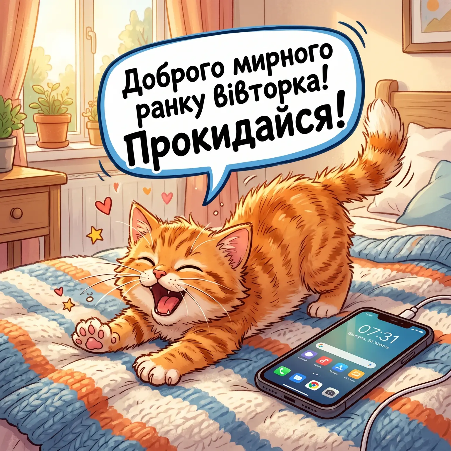 Доброго мирного ранку вівторка: душевні картинки та щирі побажання для гарного дня