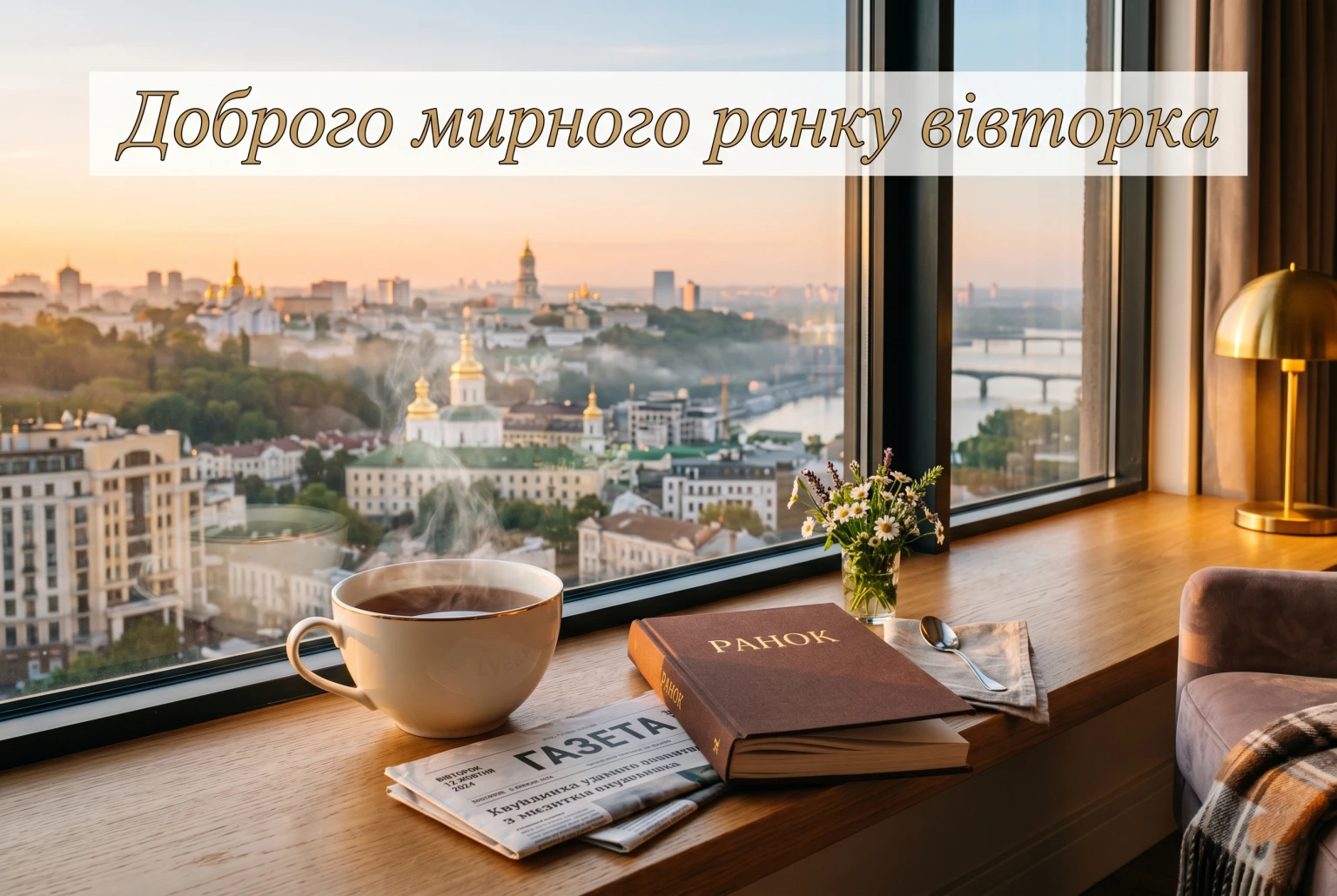 Доброго мирного ранку вівторка: душевні картинки та щирі побажання для гарного дня